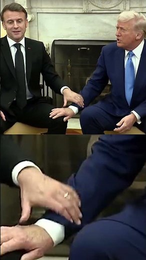 Trump's awkward Macron handshake goes viral