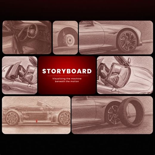 Techinfinity | Creative & Marketing Agency on Instagram: "Every immersive experience starts with intention. From storyboards to motion planning, we mapped the Cyberster’s design language into a digital narrative, ensuring every interaction reflected speed, precision, and performance beneath the surface. (#TechInfinity #MGCyberster #DigitalStorytelling #WebsiteProcess #UIUXDesign AutomotiveExperience CreativeWorkflow) digital storyboard, website experience planning, automotive UI UX, interaction 