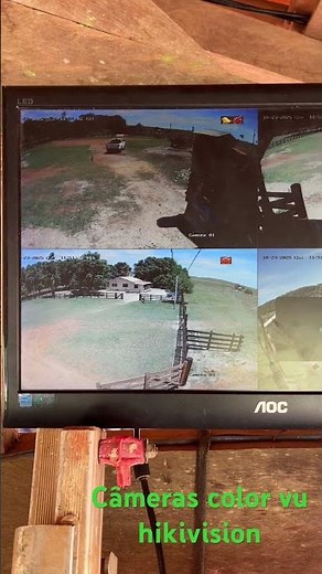 Instalação de câmeras color vu hikivision #hilook #segurançapública #cameras #youtubeshorts #serviço