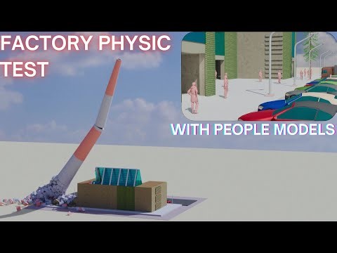 FACTORY DESTRUCTION PHYSIC TEST | Blender | Earthquake | 地震 | Physic | simulation | BCB.