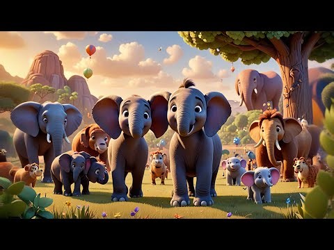 Stomp Your Feet with Elephant Song | Fun Animal Action Rhyme for Kids | Toddler Dance Song