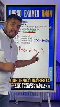 Item #11 Mathematics – UNAM: Identify horizontal displacements without graphing