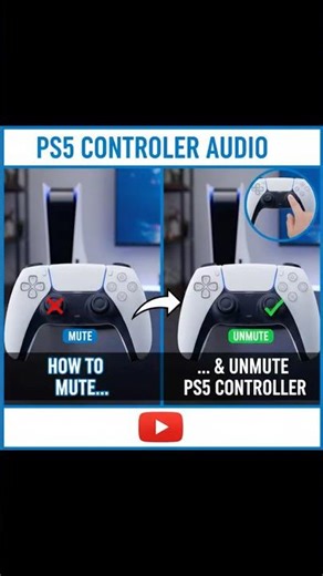 How to MUTE and UNMUTE PS5 Controller Mic. #PS5 #PlayStation5 #DualSense #PS5Tutorial