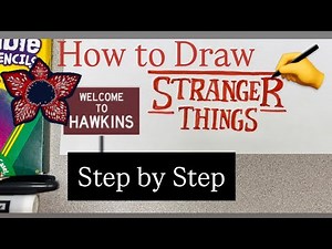 How to Draw Stranger Things Logo EASY - step by step tutorial #art #drawing