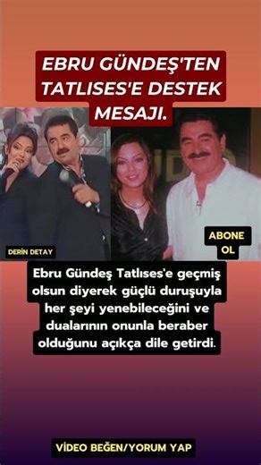 Ebru Gündeş Tatlıses için geçmiş olsun mesajı paylaşarak her şeyi yenebileceğini ifade etti