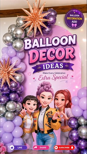 Birthday decoration ideas at home 😄 #balloon #decoration #birthday #diy #shorts