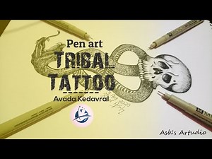 How to Draw the Dark Mark from Harry Potter | How to Draw Tribal Tattoo Step by Step