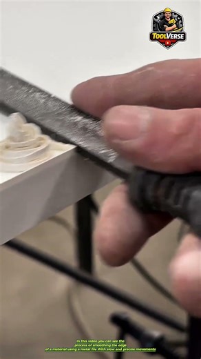 Precision Edge Smoothing Using a Metal File #crafting #tooluse