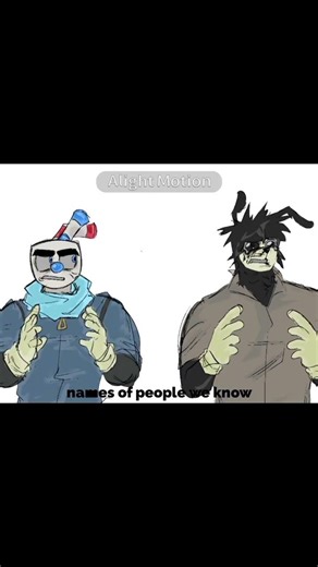 Mugman and Boris #edit #bendy #bendyandtheinkmachine #mugman #cuphead #boris