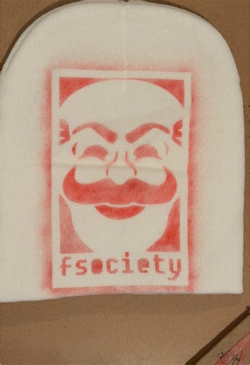 fsociety (mr robot) beanie #mrrobot #fsociety #airbrush #airbrushart #airbrushing #fyp