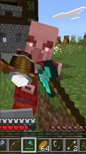 Minecraft Pillager Raid Battle ⚔️ Epic Village Defense & Raid Farm Survival!