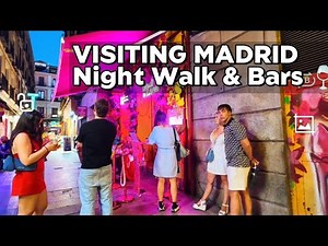 VISITING MADRID, 🇪🇸 .【マドリード観光】. Night Walk | Tapas, Bars & Evening Streets | 4k