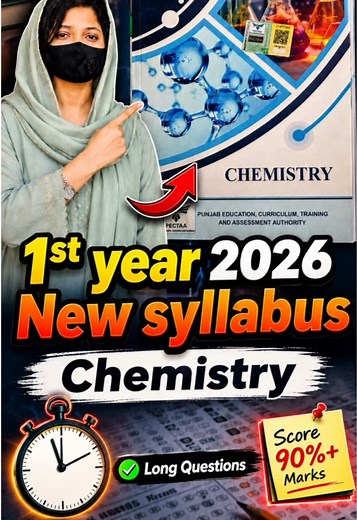 🔥 1st Year Chemistry Important Long Questions 2026 | New Syllabus 💯 In this short video, we have compiled the most important long questions for 11th Class Chemistry according to the new syllabus 2026. 📚 In this video, you will get: ✔️ Most Important Long Questions ✔️ Chapter-Wise Important Topics ✔️ Board Exam Focused Preparation ✔️ Smart Revision Strategy ✔️ High-Scoring Questions 💡 These long questions are selected according to board exam trends and important syllabus topics to help studen