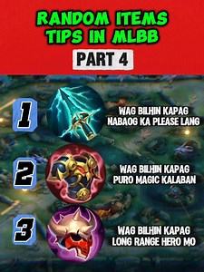 Random MLBB Items tips part 4 #mobilelegends #MLBB | Professor Joseph
