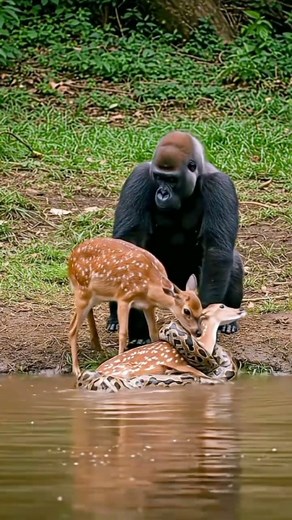 discoverywildjoy on Instagram: "Gorilla save a gazelle from python 😭 _ _ _ _ _ _ _ _ _ #gorilla #python #gorillavspython #wildanimals #wildatlanticway #wildlifeprotection #wildlifeindia #discovery #discoverearth #nayala #nature #krugernationalpark #kruger #maasai #net #netgeowildlife #nationalgeographic"