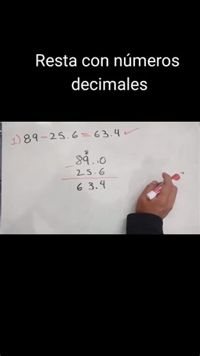 Resolviendo restas con números decimales