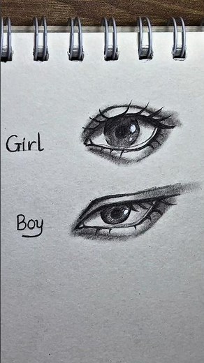 ✏️Drawing Eye's Tutorial || Girl&Boy✨️💓 #drawing #tutorial #howtodraw #eyes #art