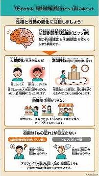 前頭側頭型認知症（ピック病）ってなに？性格が変わる病気？✨【3分でわかる】