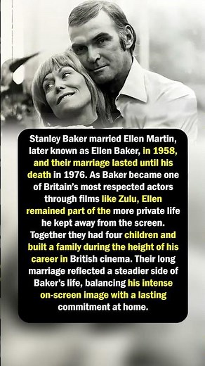 Stanley Baker and Ellen Baker Built a Lasting Family During His Film Career