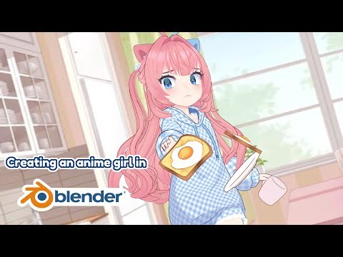 How to make Anime characters in Blender | Time-lapse | #b3d #blender #animestyle #timelapse
