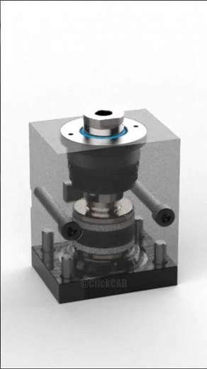 Hydraulic Cylinder Assembly Animation | CAD #shorts