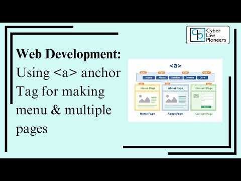 Web Development: Using a tag anchor Tag for making menu & multiple pages