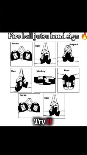 Naruto fire ball jutsu hand sign 🔥 #naruto #jutsu #viral video #Flaming_editx