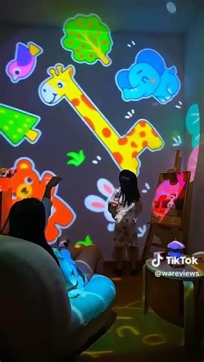 Bunny’s Carousel - Night Projector#kids#colorful lights #animals