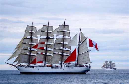 One of the world's largest tall ships has sailed into Dublin Port