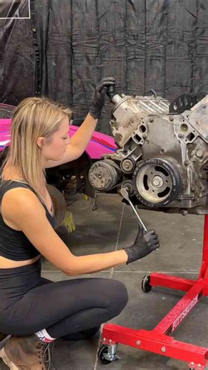 Engine teardown begins with accessory removal