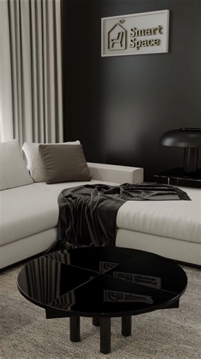 Solid glass Round-to-Square Transforming Table | #FurnitureDesign #Furniture