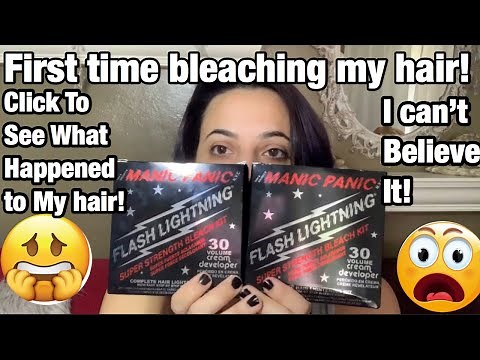 I BLEACHED My HAIR using Manic Panic Bleach Kit Flash Lightning 30vol