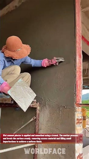 Manual Wall Plaster Finishing | Smooth Cement Wall Surface Technique