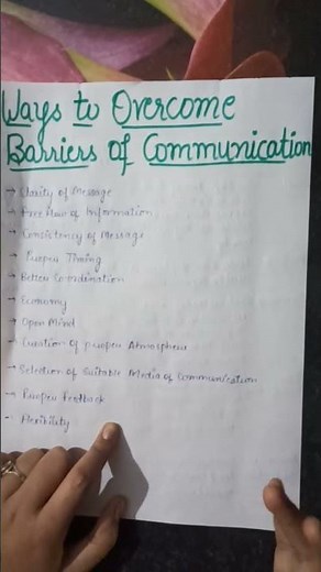 Ways to Overcome Barriers of communication #bcom#mcom#11th#12th#mba#bba#commerce #youtubeshorts