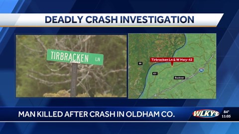 Man dead after crashing into tree in Oldham County