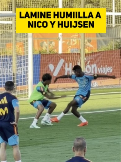 Lamine Yamal humilla en entrenamientos de España #lamineyamal #españa #entrenamientos #nicowilliams #futboljuvenil