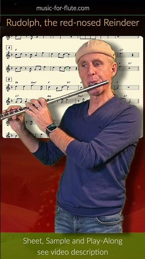 Christmas song: "Rudolph the red-nosed Reindeer" for Flute #sheetmusic #christmasmusic #christmas