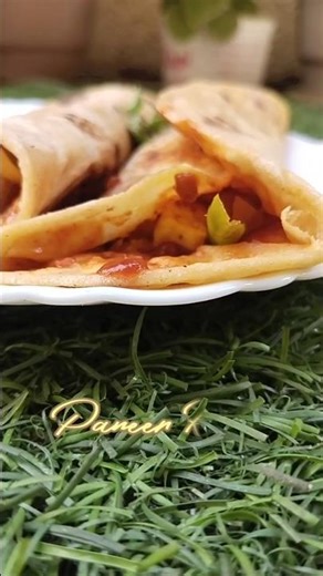 Easy Paneer Roll 🌯 |Street Style Paneer Kathi Roll |#yt #shorts