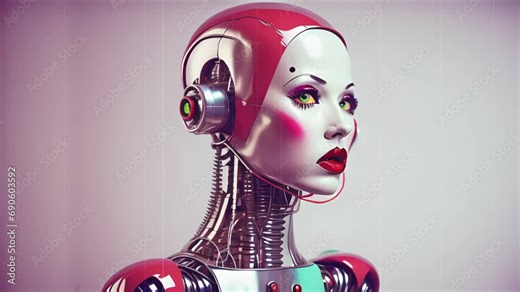 female robots created with the help of generative A.I