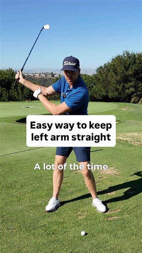 How to keep your left arm straight! By the way it doesn’t have to be bolt straight! #Golf #golftips #meandmygolf | Me and My Golf