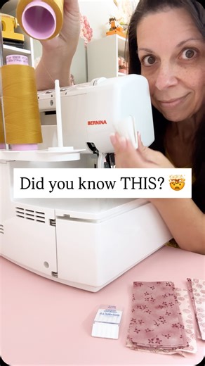 Sue O'Very I Serger Coach on Instagram: "Did you know THIS? 🤯 If your serger spools wobble while stitching— Flip that spool stabilizer upside down! Total game-changer for smooth, even feed. Share this with your serger bestie 🧵 💛 Type LOOP in the comments and I’ll send you the free 21-page guide + get you signed up for my weekly Serger Loop newsletter filled with tips, tricks, and encouragement! #SueOVery #SookieSews #SergerCoach #YearOfTheSerger #SergerEscape"