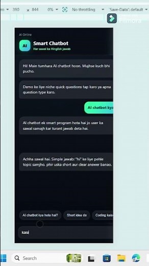 Day 8: How to Build an AI Chatbot in 30 Seconds? 🤖⚡ #ai #coding #shorts #codewith1000