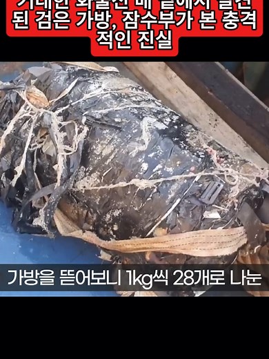 한국 뉴스: 바닷속의 코카인 발견 사건