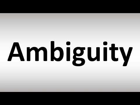 How to Pronounce Ambiguity