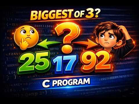 C Program to Find Largest of Three Numbers | Easy If-Else Logic for Beginners in telugu