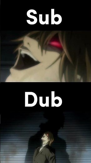 Light's laugh(sub vs dub)||Death note Sub vs Dub Comparison|| #anime #shorts