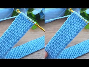 Trendy Blue Bandana Bag Strap Tutorial #crochet #knitting