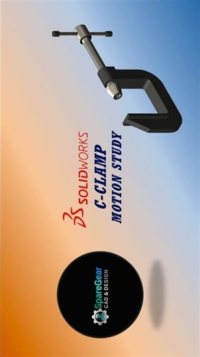 SolidWorks Assembly Motion Study Tutorial | C-Clamp