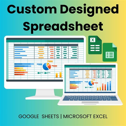 Customize Your Own Google Sheets & Excel Template - Etsy