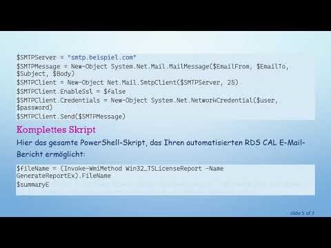 Automatisierung Ihrer RDS CAL Nutzungsberichte mit PowerShell